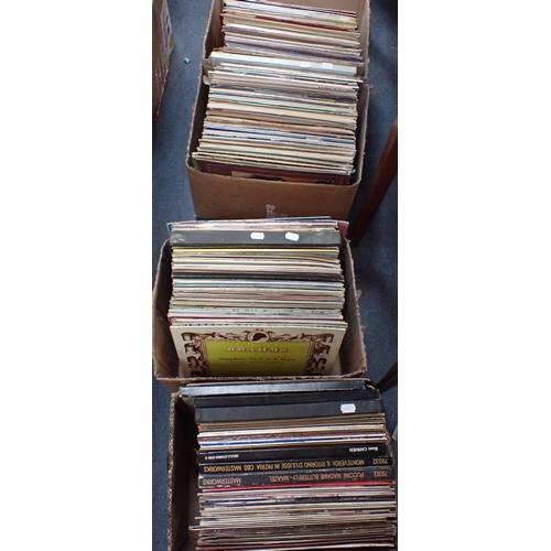 113 - A QUANTITY OF VINYL LP RECORDS mixed, but mostly classical (damaged sleeves)