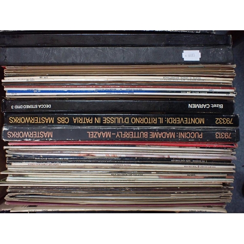 113 - A QUANTITY OF VINYL LP RECORDS mixed, but mostly classical (damaged sleeves)