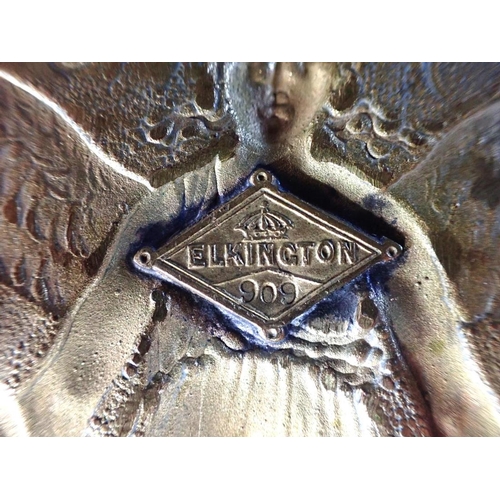 129 - AN ELKINGTON COPPER ELECTROTYPE CHARGER of Cellini or Mannerist inspiration, no. 909, diamond lozeng... 