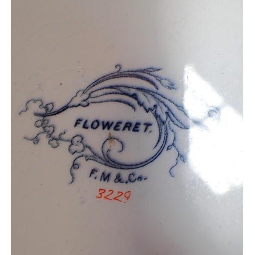 142 - A 19TH CENTURY F.M & CO 'FLOWERET' PATTERN DESSERT SERVICE )some damage, wear) and a Copeland potter... 