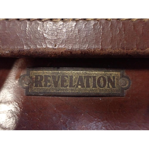 149 - TWO VINTAGE LEATHER SUITCASES one by 'Revelation' (2)