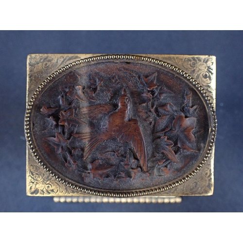 227 - A 19th CENTURY GILT BRASS PERPETUAL DESK CALENDAR with engraved decoration, the top inset with a car... 