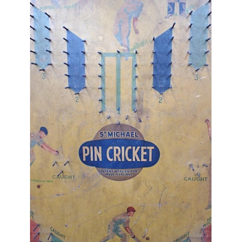 199 - A PIN CRICKET BOARD, BY ST. MICHAEL Pat. No.462473