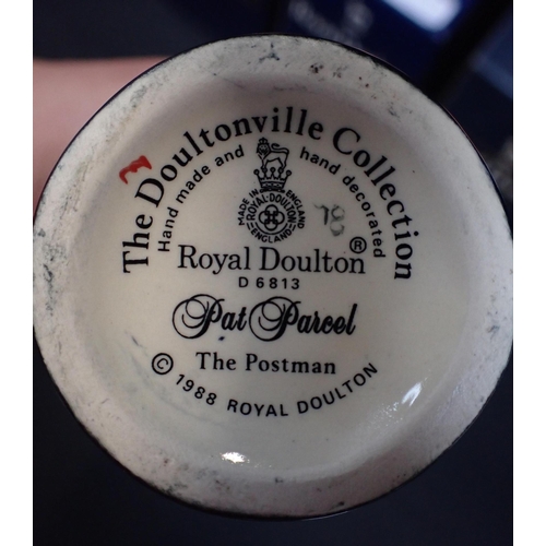 275 - ROYAL DOULTON; 'THE DOULTONVILLE COLLECTION' four jugs, boxed; Pat Parcel, Betty Bitters, Mike Miner... 