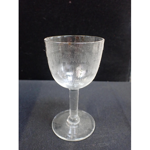 52 - A QUANTITY OF VICTORIAN AND LATER GLASSES mostly sherry, some with engraved patterns