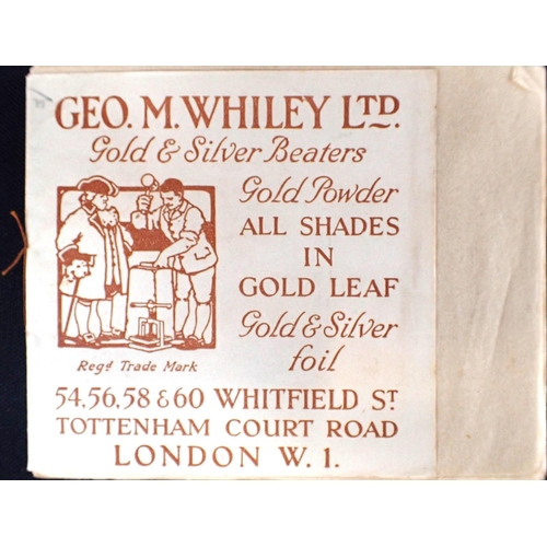 443 - A QUANITITY OF MIXED GOLD LEAF . in 'books' by W.Wright & Sons and Geo.M.Whiley Ltd.