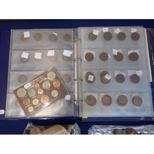 460 - A COLLECTION OF WORLD AND BRITISH COINS and mixed bank notes