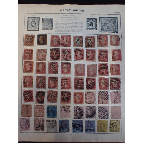 503 - A COLLECTION OF STAMPS, INCLUDING A PENNY BLACK Twopenny blue, and other Victorian stamps, a few Chi... 