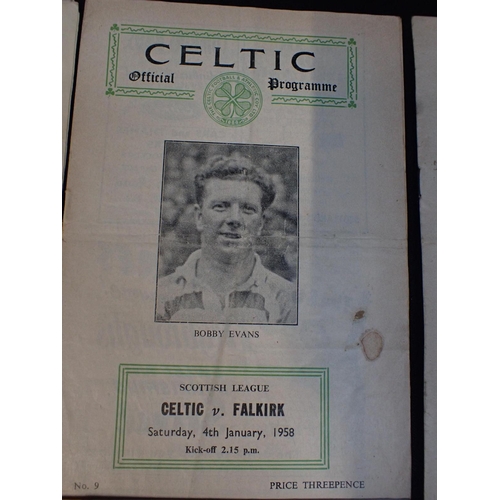 525 - TEN SCOTTISH FOOTBALL PROGRAMMES c.1950s/60s, including two Celtic and one Rangers