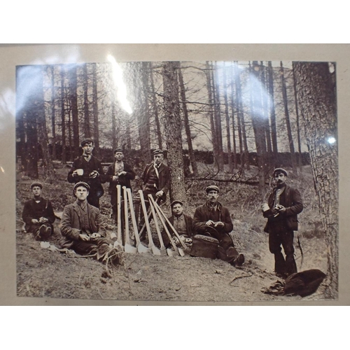 534 - AN ALBUM OF 19th/20th CENURY PHOTOGRAPHS mostly trades and groups of workmen, builders, agricultural... 