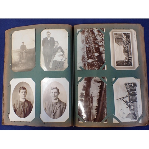 535 - POSTCARD ALBUM WWI naval and greetings cards