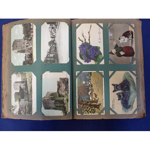 535 - POSTCARD ALBUM WWI naval and greetings cards