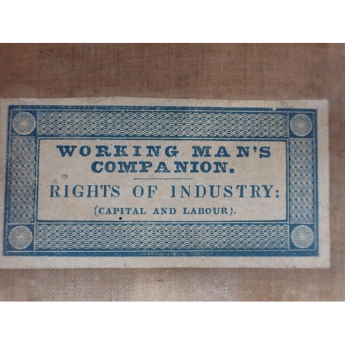 560 - THE WORKING-MAN'S COMPANION, 1 -CAPITAL AND LABOUR Charles Knight, London 1831 (boards a/f)