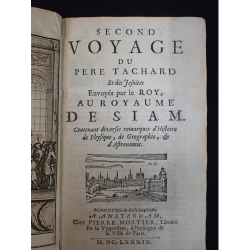 564 - SECOND VOYAGE DU PERE TACHARD...AU ROYAUME DE SIAM Piere Mortier, Amsterdam 1689 (some illustrations... 