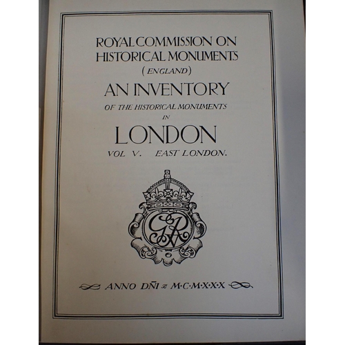 569 - ROYAL COMMISSION ON HISTORIC MONUMENTS three vols, London Westminster Abbey 1924, London West 1925, ... 