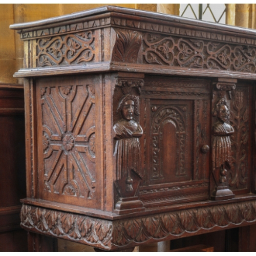 10 - AN ELIZABETHAN OAK COURT CUPBOARD

basically late 16th century, with a hinged rectangular top above ... 