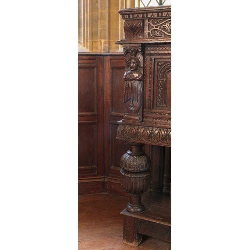 10 - AN ELIZABETHAN OAK COURT CUPBOARD

basically late 16th century, with a hinged rectangular top above ... 