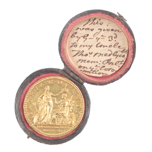 118 - A GEORGE III GOLD CORONATION MEDAL BY JOHANN LORENZ NATTER (1705-1763)

1761, one of 858 minted, the... 