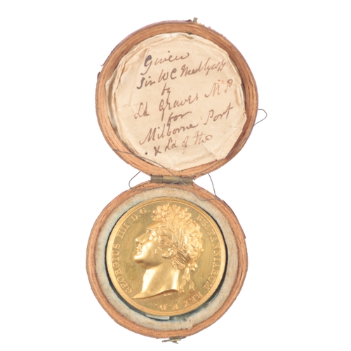 119 - A GEORGE IV GOLD CORONATION MEDAL BY BENEDETTO PISTRUCCI (1783-1855)

1820, by B. Pisterucci, the re... 