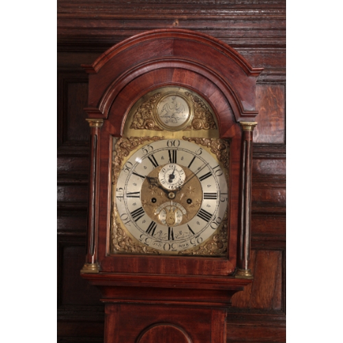 19 - A GEORGE II MAHOGANY LONGCASE CLOCK

inscribed 