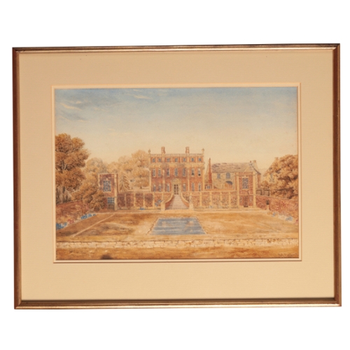 204 - S.J. MEDLYCOTT A view of Ven House from the garden

signed and appears to be dated 1865, watercolour... 