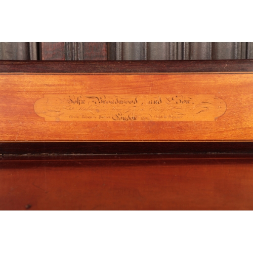 313 - A GEORGE III MAHOGANY DESK

converted from a square piano, the writing surface flanked by two drawer... 