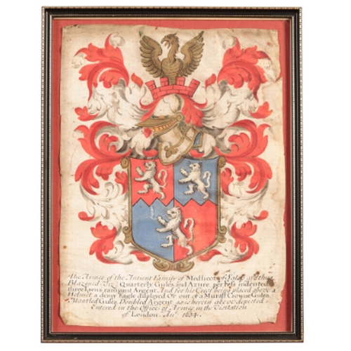 341 - AN ARMORIAL

on parchment of 