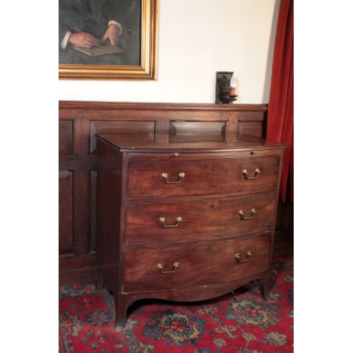 355 - A PAIR OF LATE GEORGE III MAHOGANY BOWFRONT CHESTS OF DRAWERS

in the manner of Gillows of Lancaster... 