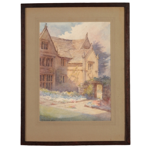 363 - *CATHERINE OULESS (1879-1961) A view of Sandford Orcas from the yard

signed and dated 1941, waterco... 