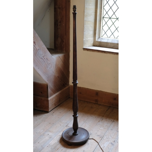 405 - A BRASS CORINTHIAN COLUMN TABLE LAMP

previously fitted for electricity, 40cm high; together with an... 