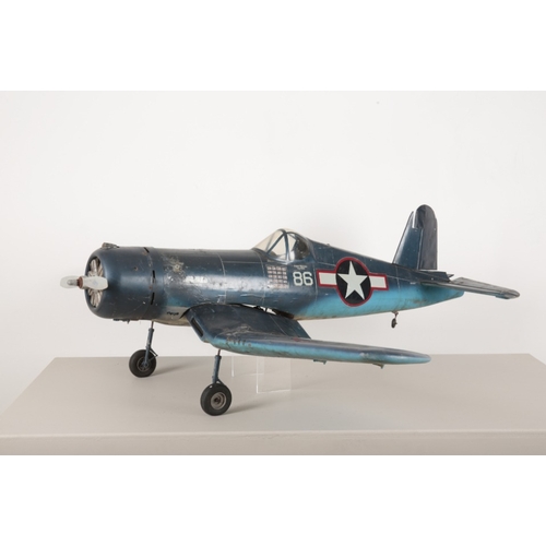 A FIBREGLASS AND WOODEN MODEL OF USMC MAJOR GREGORY BOYINGTON'S VOUGHT ...