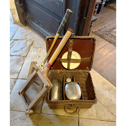 133 - A LEATHER SHOTGUN CASE

the top stencilled 'H. M. MEDLYCOTT', opening to a red baize-lined interior ... 