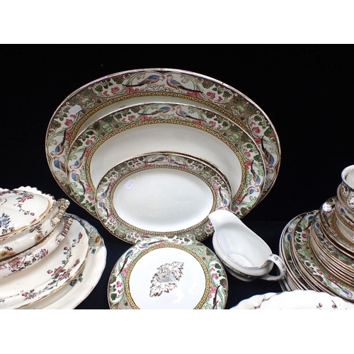 158 - AN ADDERLEY'S 'DELHI' PART DINNER SERVICE a K and Co part dinner service, and twelve Cauldon plates ... 