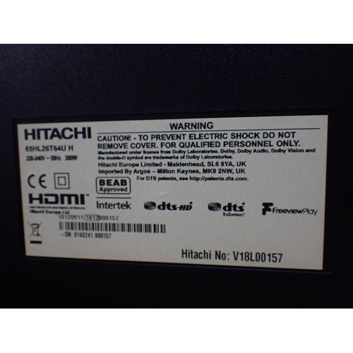 163 - A LARGE HITACHI FLAT SCREEN TELEVISION V18LOO157