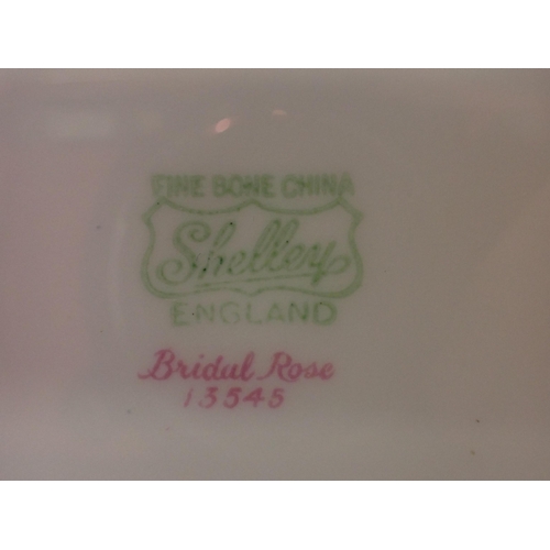 181 - TWO T.G. GREEN CORNISH WARE LIDDED CANNISTERS green shield mark, a Shelley 'Bridal Rose' tea service... 