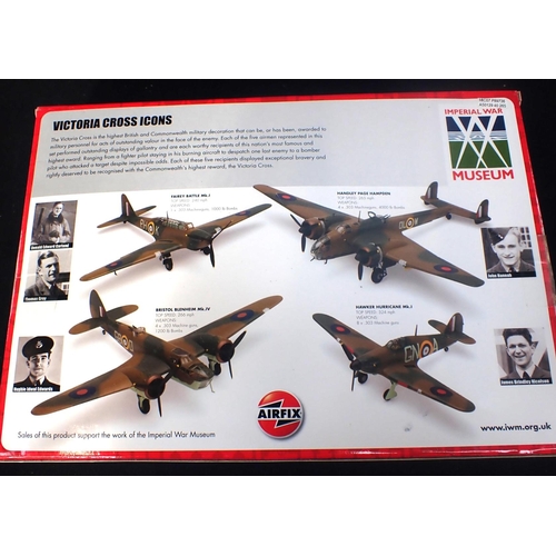 206 - AN UNBUILT AIRFIX MODEL - 'VICTORIA CROSS ICONS' boxed with instructions (lacking Humbrol paint)