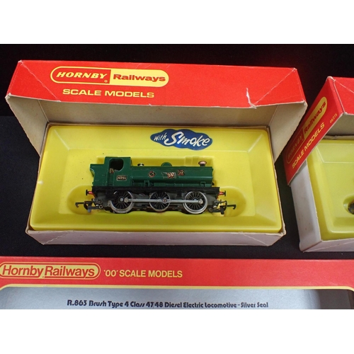 218 - HORNBY G.W.R 0-6-0 PT LOCO R051 with smoke, boxed (decal a/f), Britannia loco R.259S (box a/f), B.R ... 