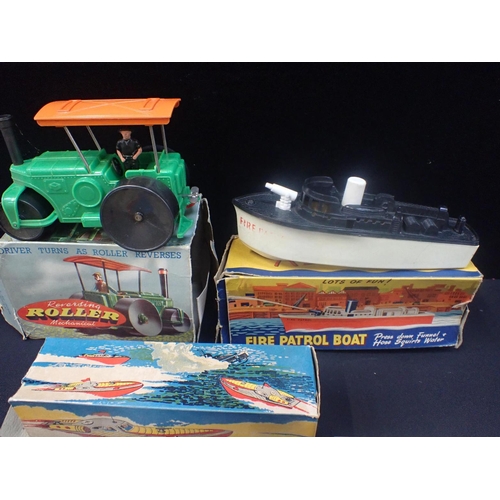 238 - A WELSOTOYS No 189 SUB CHASER TOY BOAT (boxed), a Japanese Ichico (alps) Lite-up Ford (boxed), a Kle... 