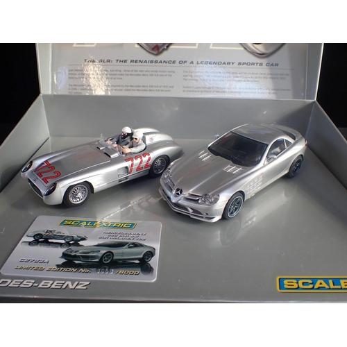 239 - A SCALEXTRIC 722 '1955 MILLE MIGLIA' MERCEDES-BENZ TWO CAR SET limited edition; number 3863 of 8000,... 