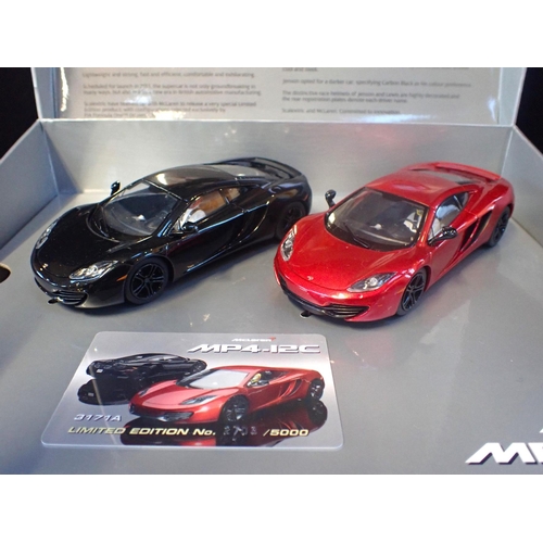 246 - A SCALEXTRIC MCLAREN MP4-12C TWO CAR SET configured by Jenson Button and Lewis Hamilton. Boxed Limit... 