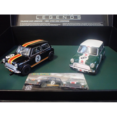 253 - A SCALEXTRIC LEGENDS 1964 ATCC MINI COOPER TWO CAR SET Boxed, Limited Edition set 1157 of 3000.