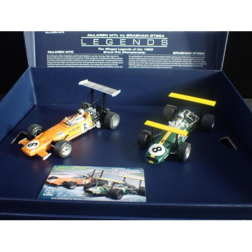 256 - A SCALEXTRIC LEGENDS MCLAREN M7c/BRABHAM BT26A TWO CAR SET limited edition; number 2792 of 3000, box... 