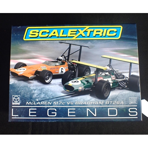 256 - A SCALEXTRIC LEGENDS MCLAREN M7c/BRABHAM BT26A TWO CAR SET limited edition; number 2792 of 3000, box... 