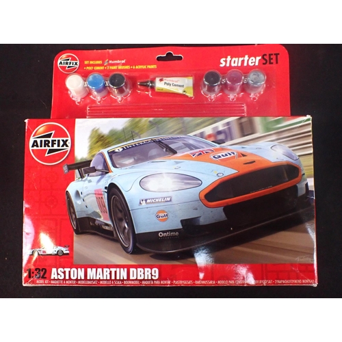 257 - TWO UNBUILT AIRFIX ASTON MARTIN MODELS - 'DBR9' AND 'DB5' boxed with instructions, the former with s... 