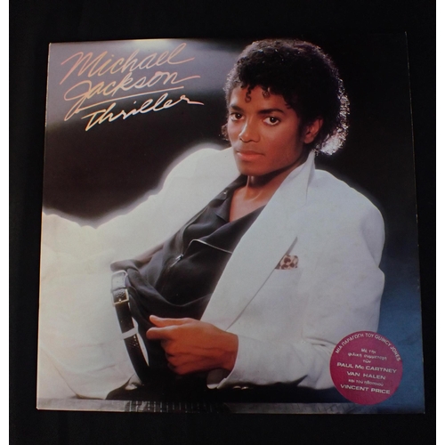 302 - MICHAEL JACKSON 'THRILLER' ALBUM 1st print from 1982. Printed on back 'Produced by Quincy Jones' Mic... 