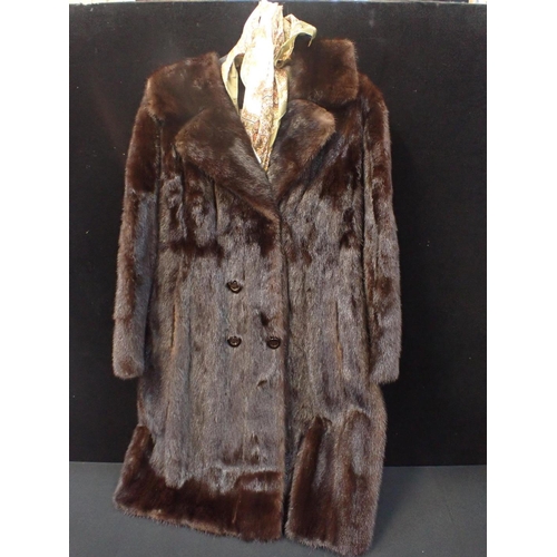 40 - TWO VINTAGE FUR COATS including a mink coat by 'Madame Campbell Furs, Bournemouth' (2)