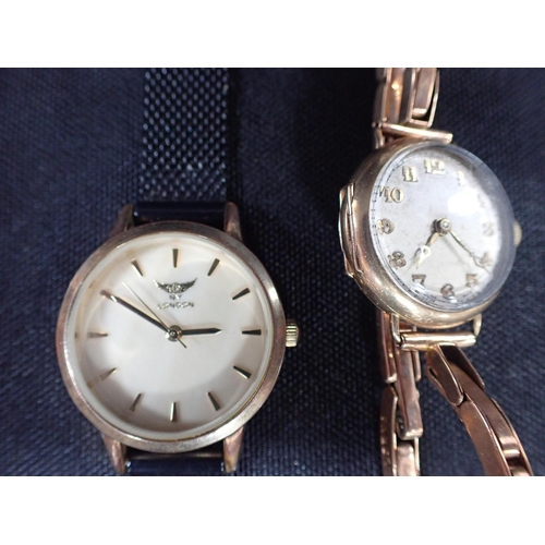 521 - A 9ct GOLD WRISTWATCH, AN INDIAN SILVER BANGLE and two quartz watches