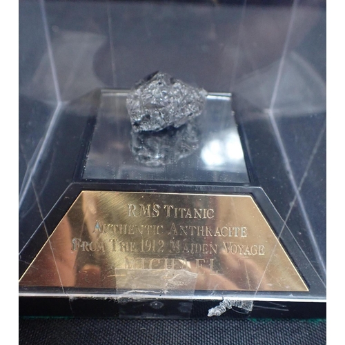 545 - RMS 'TITANIC': A PIECE OF ANTHRACITE FUEL recovered from the Research and Recovery Expedition of Jul... 