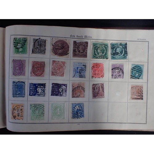 565 - A VICTORIAN STAMP ALBUM, PENNY BLACK AND OTHERS European, USA, South America, Asia, Canada, New Sout... 