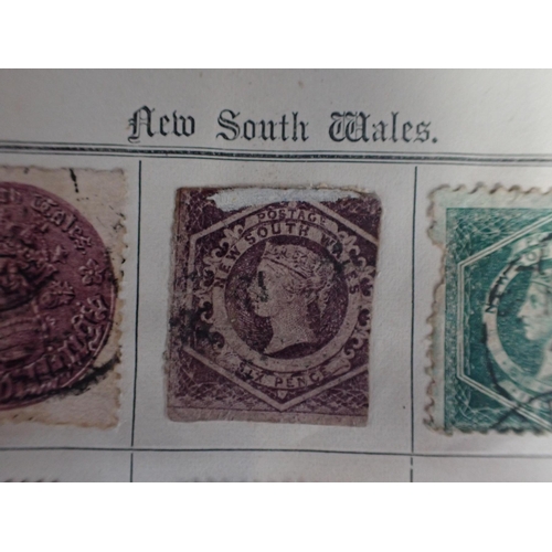 565 - A VICTORIAN STAMP ALBUM, PENNY BLACK AND OTHERS European, USA, South America, Asia, Canada, New Sout... 